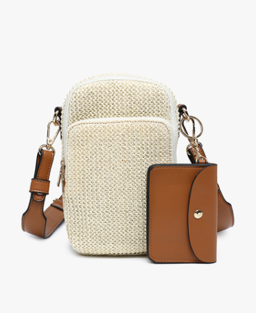 Parker Crossbody Purse Beige