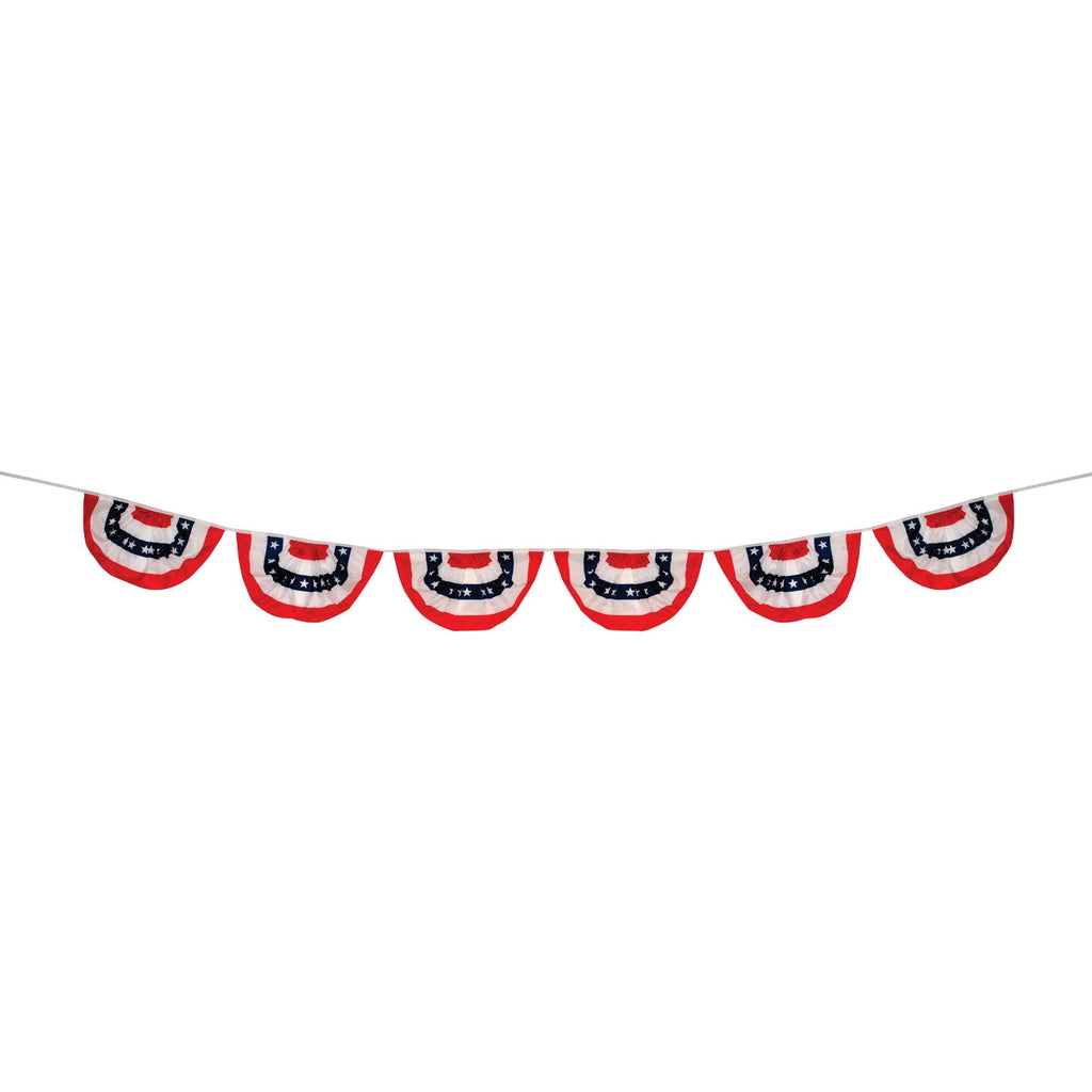 In the Breeze, LLC. - 6 Panel Patriotic Pleated Fan Bunting String
