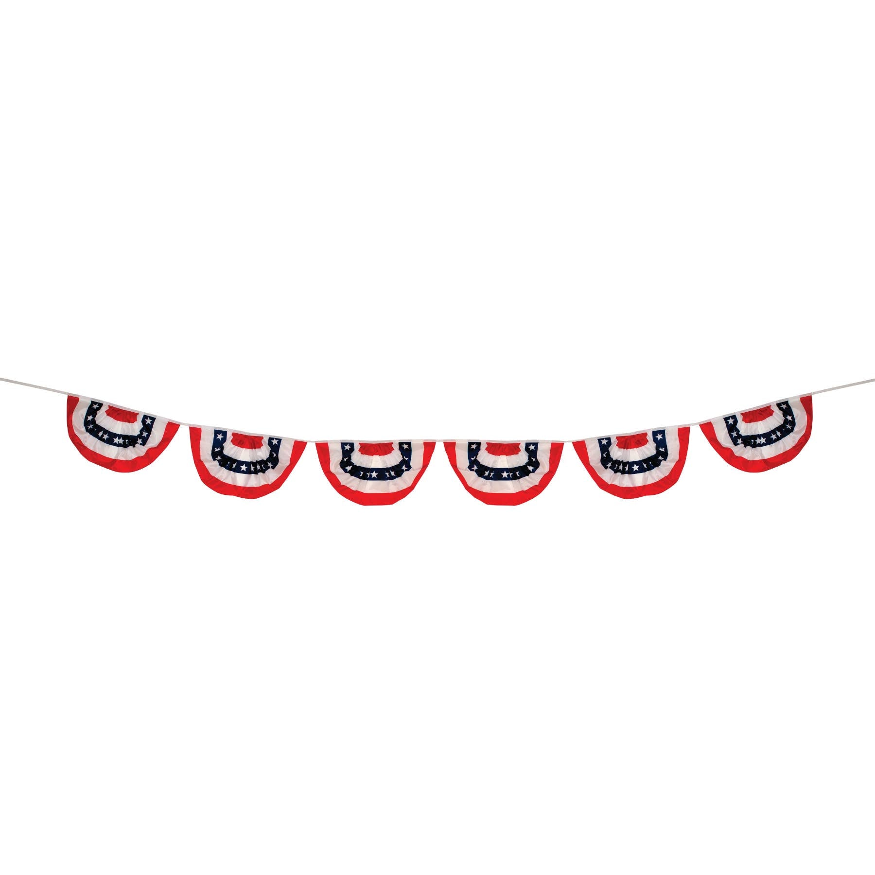 In the Breeze, LLC. - 6 Panel Patriotic Pleated Fan Bunting String