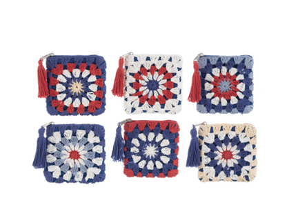 Crochet Patriotic Coin Purse