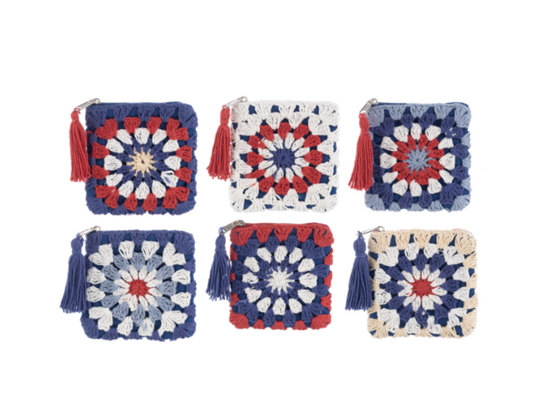 Crochet Patriotic Coin Purse
