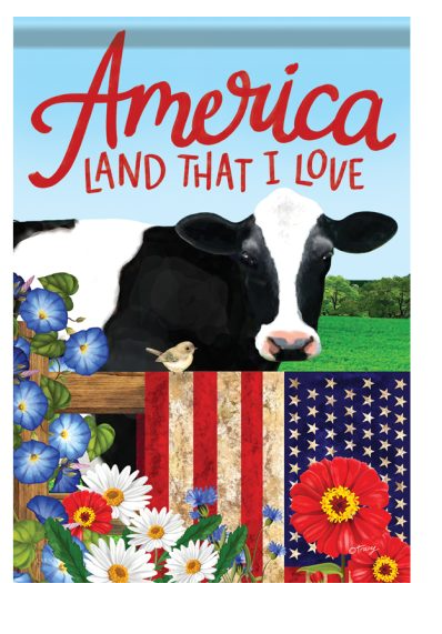 "Patriotic Cow" Dura Soft™ Garden Flag