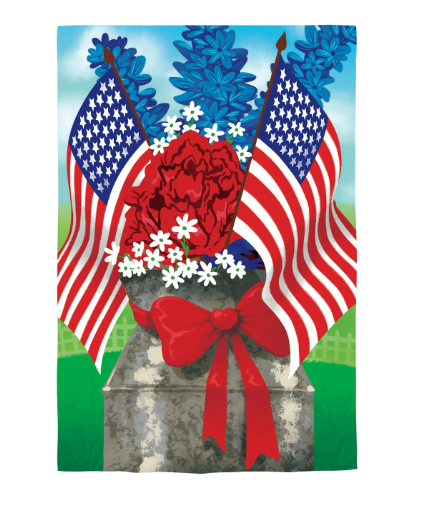 Patriotic Bouquet Applique Flag