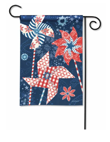 Patriotic Pinwheels Garden Flag