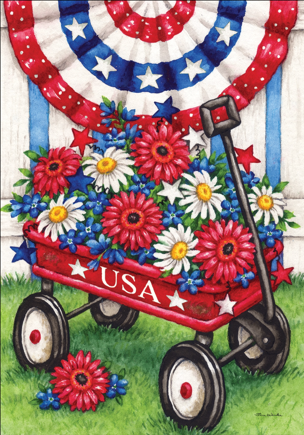 Patriotic Wagon Flag