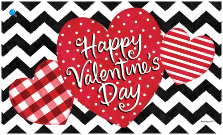 Patterned Hearts Floormat