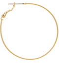 Gold 1.50" Skinny Lever back Hoop Earring