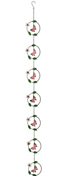 Colorful Butterfly Rain Chain