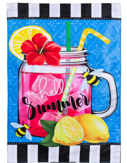 Pink Lemonade Applique Flag
