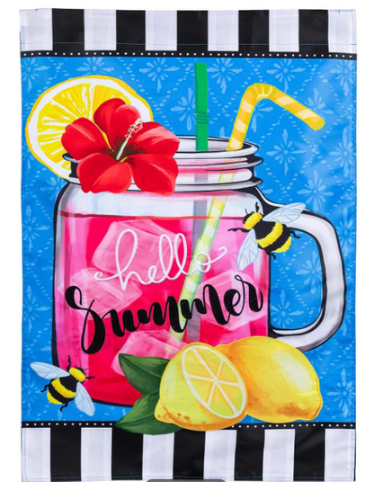 Pink Lemonade Applique Flag
