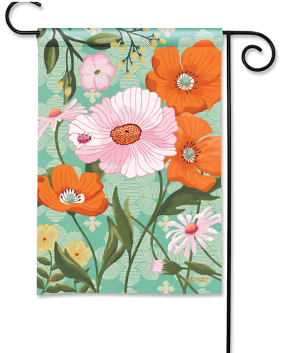 Pink Poppy Garden Flag