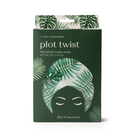 Lemon Lavender Plot Twist Microfiber Turbo Towel