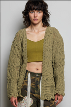 Pol Clothing - Crochet Knit Cardigan
