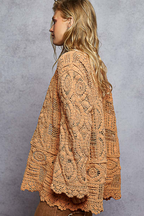 Pol Clothing - Crochet Knit Cardigan