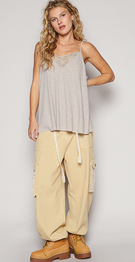 Mandy Pol V-neck sleeveless tunic top