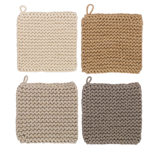 Cotton Crochet Pot Holder (4 pc. set)