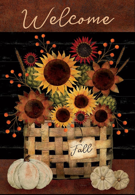 Primitive Sunflowers Flag