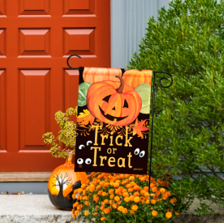 Pumpkin Eyes Garden Flag