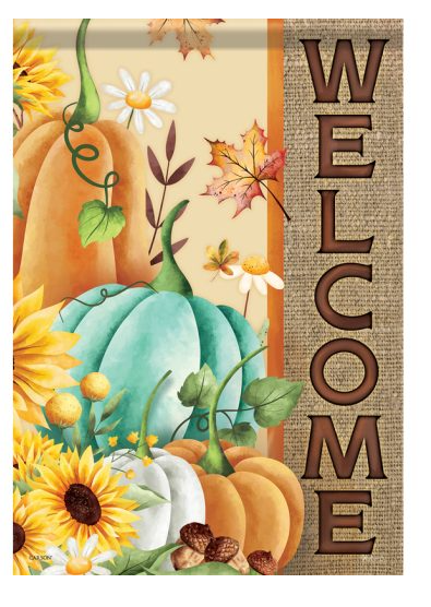 "Pumpkins & Burlap" Durasoft™ Flag