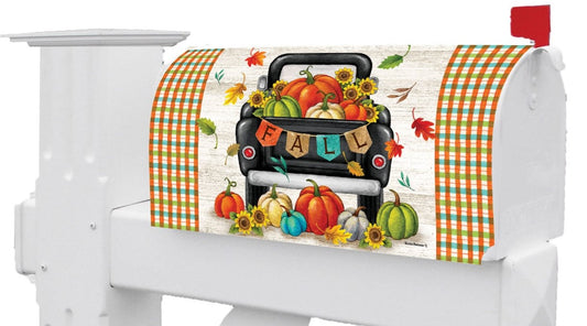 Pumpkin Truck Mailbox Cover