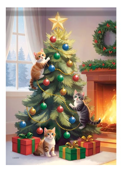 "Purrfect Christmas" Garden Durasoft™ Flag