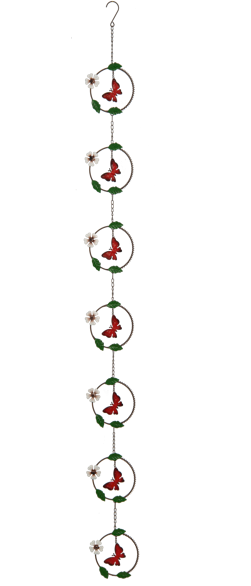 Colorful Butterfly Rain Chain