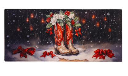 Red Christmas Cowboy Boots Sassafras Switch Mat
