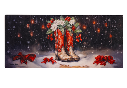 Red Christmas Cowboy Boots Sassafras Switch Mat