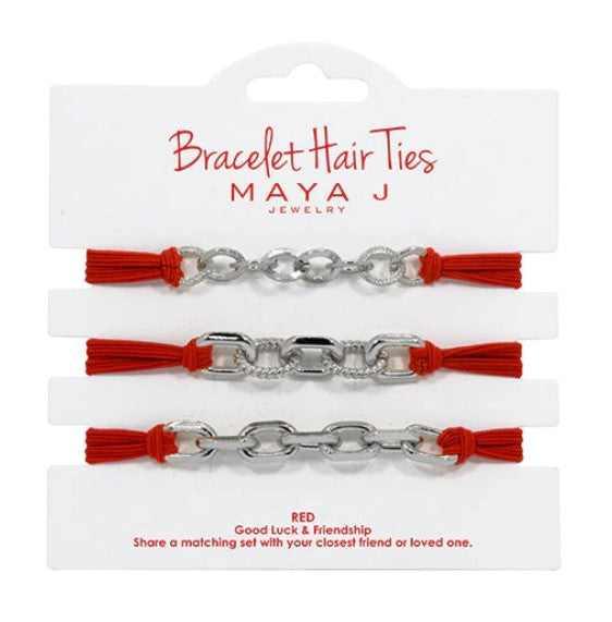 Red Elastic Bracelet Hair Tie -HT43YR