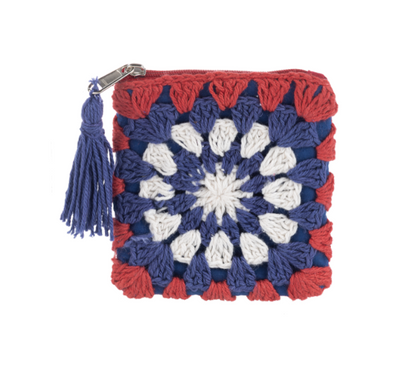 Crochet Patriotic Coin Purse