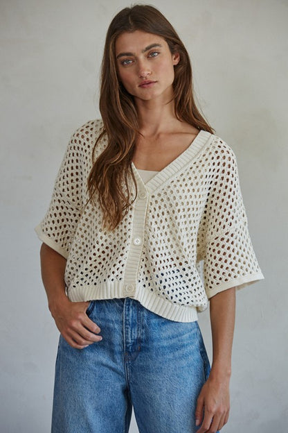 Reid Open Knit Cardigan