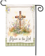 Rejoice in the Lord Garden Flag