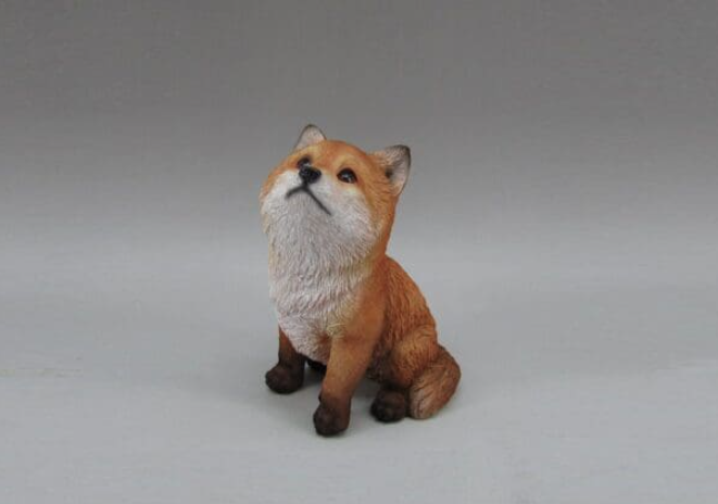 Resin Sitting Fox