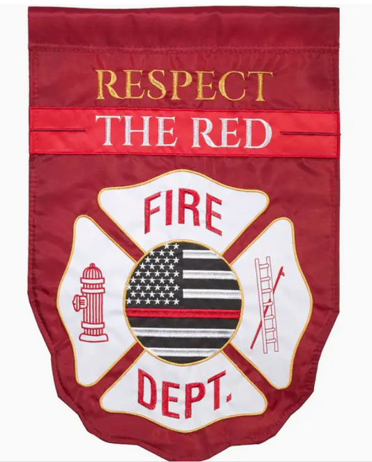 Respect the Red Double Applique Garden Flag