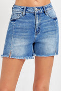 Risen High Rise Front Seam With Slit Shorts