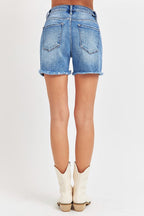 Risen High Rise Front Seam With Slit Shorts
