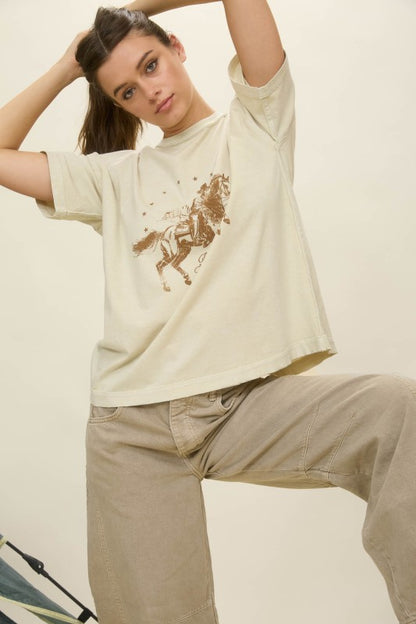 Rodeo Western Relaxed Short Sleeve Knit T-shirt