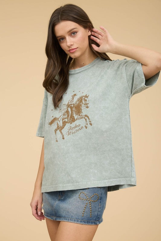 Rodeo Western Relaxed Short Sleeve Knit T-shirt