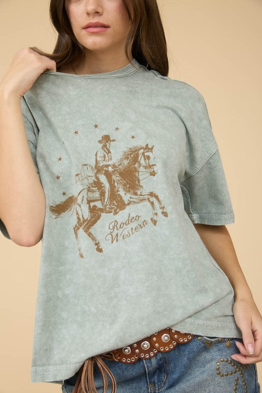 Rodeo Western Relaxed Short Sleeve Knit T-shirt