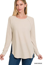 MAGIC MELAGE BABY WAFFLE LONG SLEEVE TOP