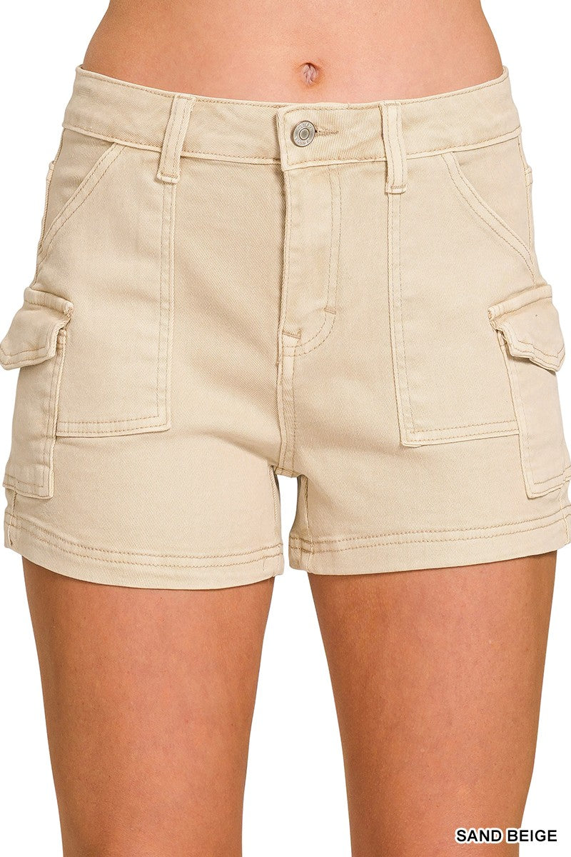 ZENANA Utility Pocket Short Pants