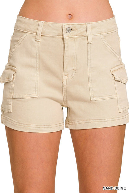 ZENANA Utility Pocket Short Pants
