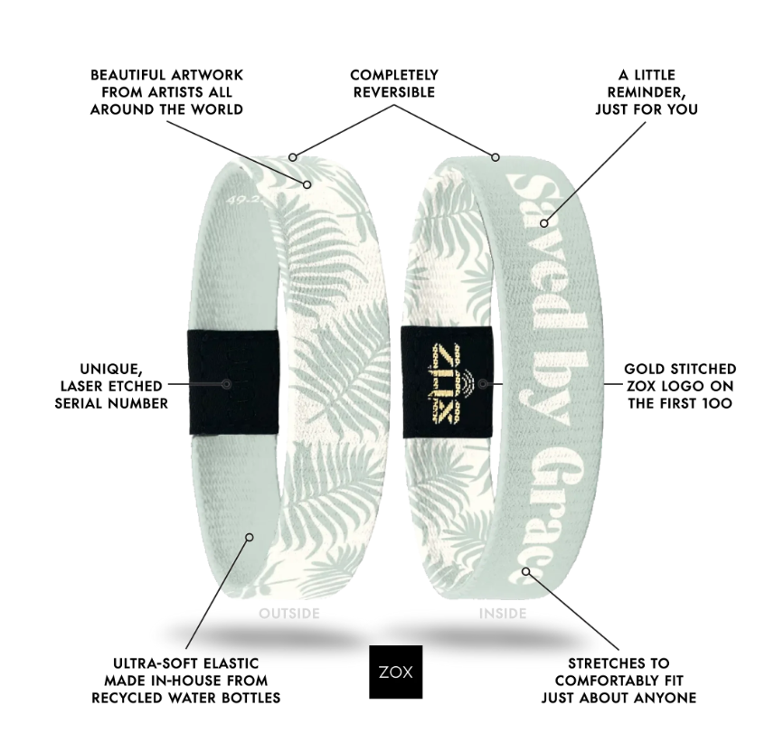 ZOX - Saved By Grace Bible Verse Bracelet