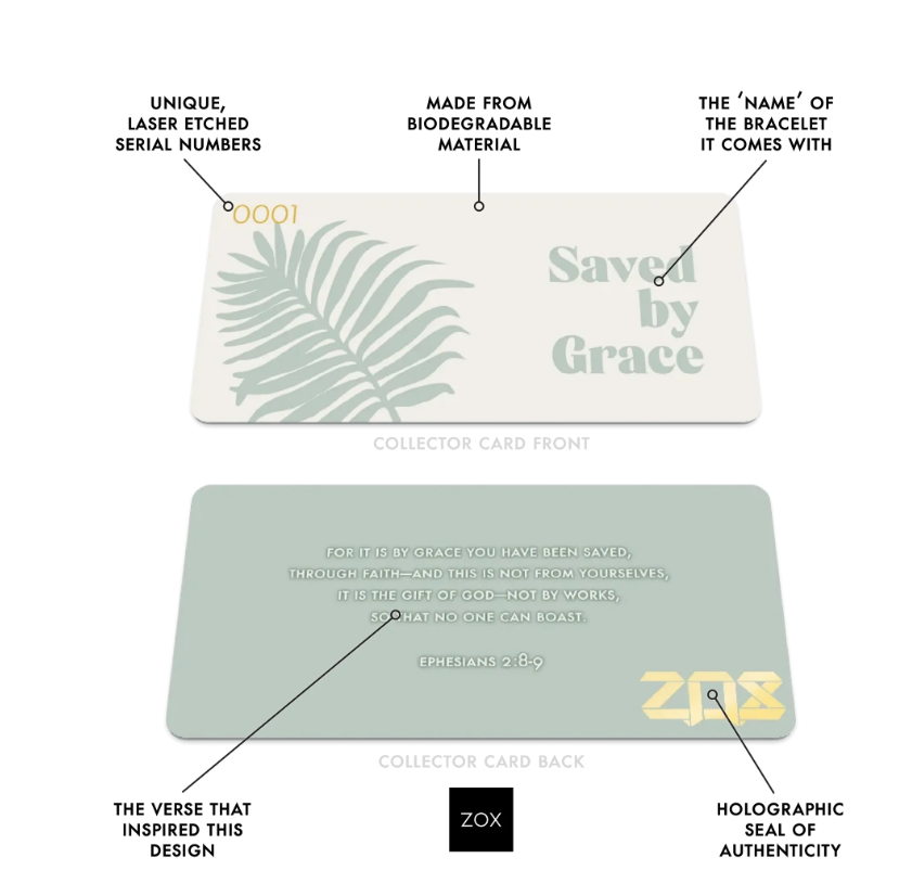 ZOX - Saved By Grace Bible Verse Bracelet