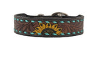 Scenic Hand-Tooled Dog Collar