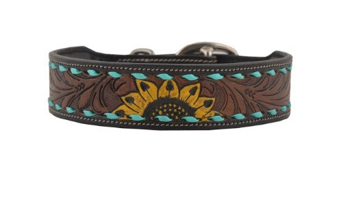 Scenic Hand-Tooled Dog Collar