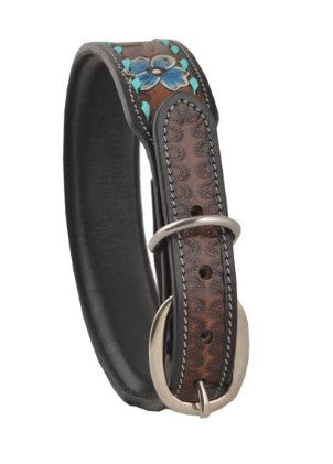 Scenic Hand-Tooled Dog Collar