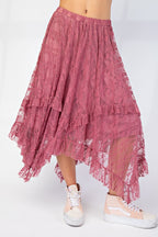 Alana Allover Lace Sharkbite Skirt