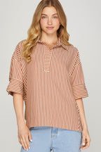 Payton Oversized Striped Top
