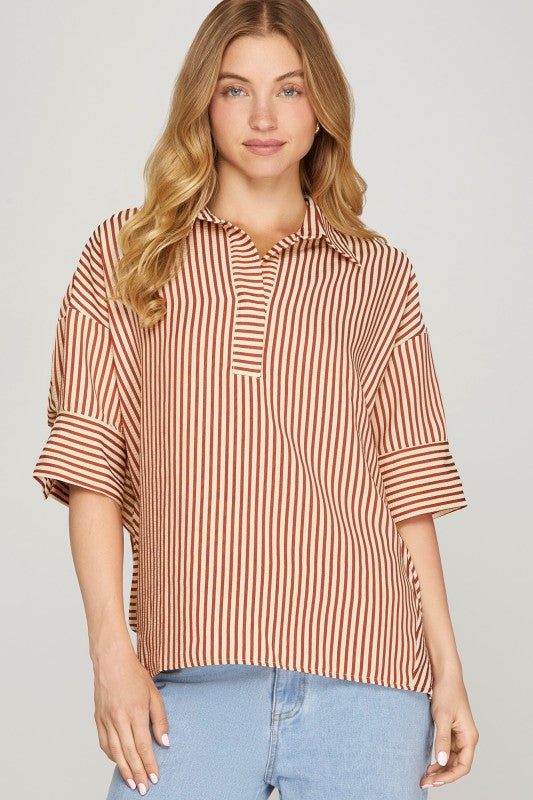Payton Oversized Striped Top